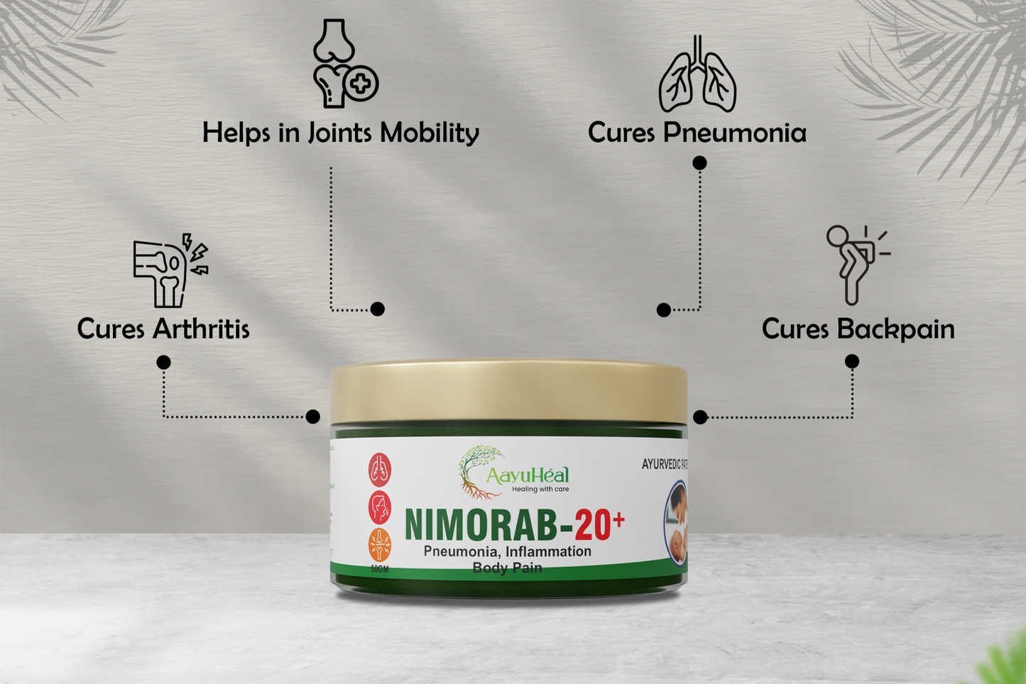 Nimorab‑20+ Balm – Ayurvedic All-Purpose Relief Balm for Cold, Cough, Congestion, & Pain