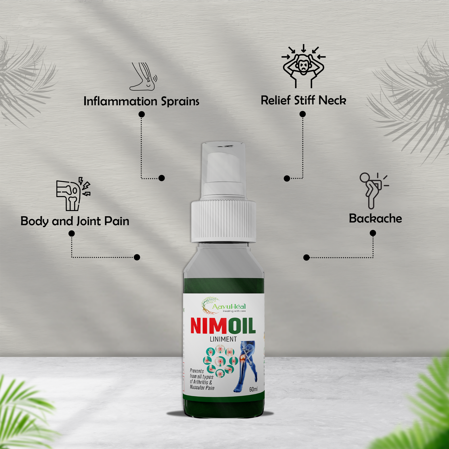 Pain Relief Combo – NimOil Herbal Pain Oil & Cissus Tablets for Joint Comfort & Bone Support