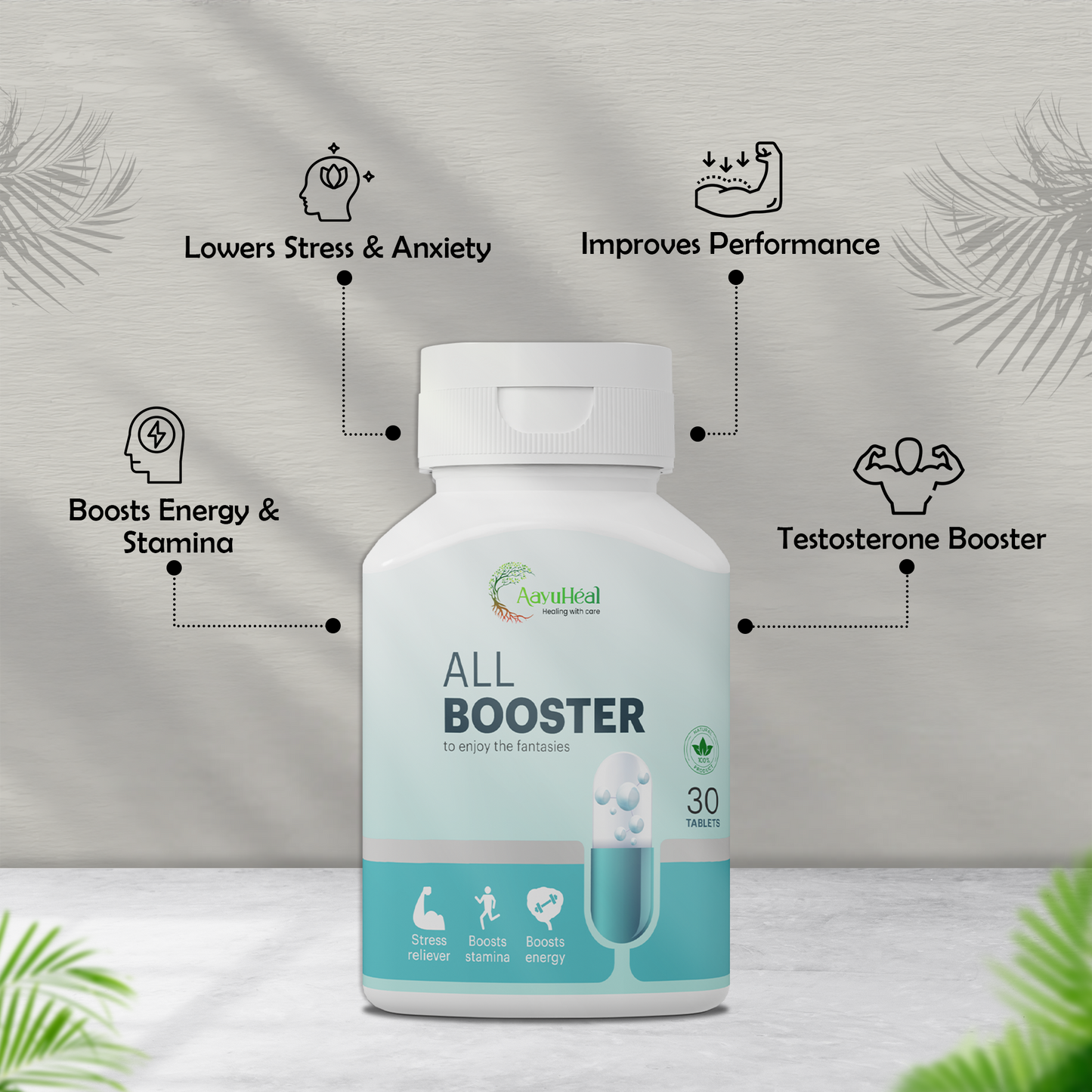 Herbal Stamina & Strength Combo – All Booster Tablets + Gokhru Tablets