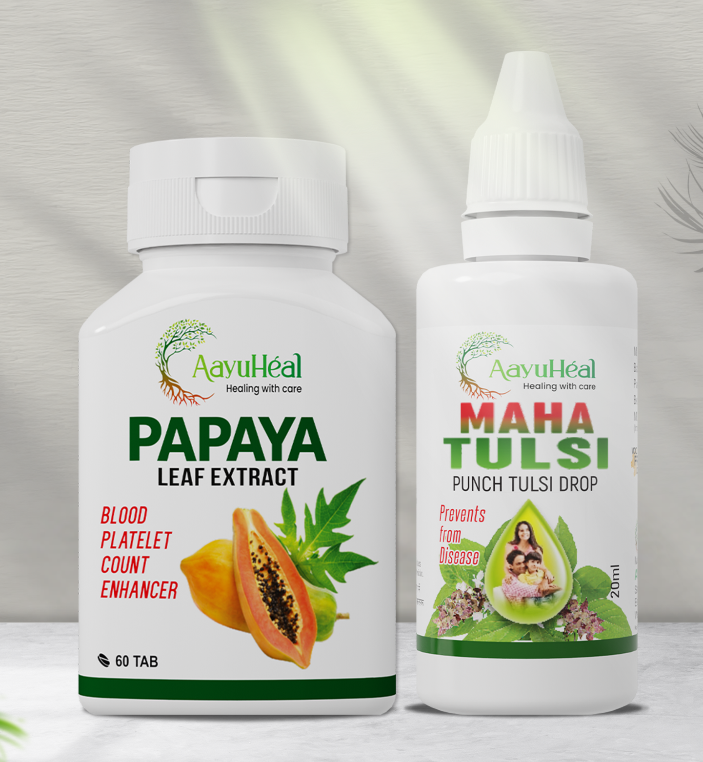 Papaya + Panch Tulsi Herbal Wellness Combo | Ayurvedic Immunity & Seasonal Wellness Support