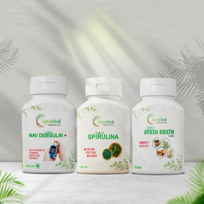 Diabetes Care ( Diabetes Care cap + Spirulina cap + Ayush Kwath Kada )