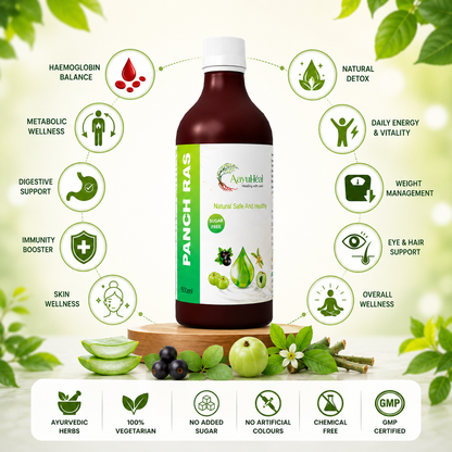 Panch Ras Herbal Wellness Juice | Ayurvedic Support for Haemoglobin Balance, Metabolic Wellness & Daily Vitality