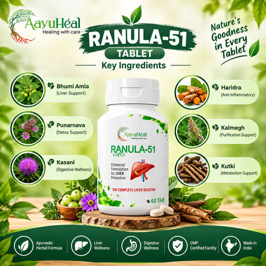Ranula-51 Ayurvedic Liver & Digestive Wellness Support Tablets