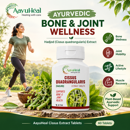 Cissus Extract Tablets Ayurvedic Hadjod Bone, Joint & Mobility Wellness Support