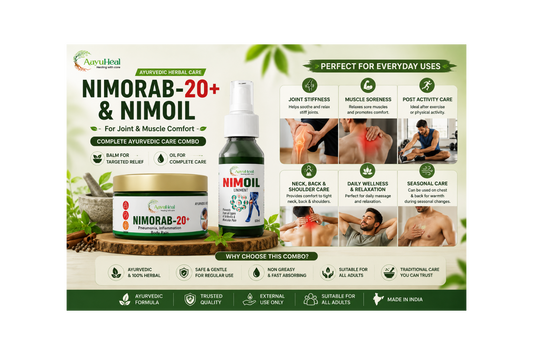 NIMORAB-20+ Balm & NimOil Combo  Ayurvedic Herbal Massage & Body Comfort Kit