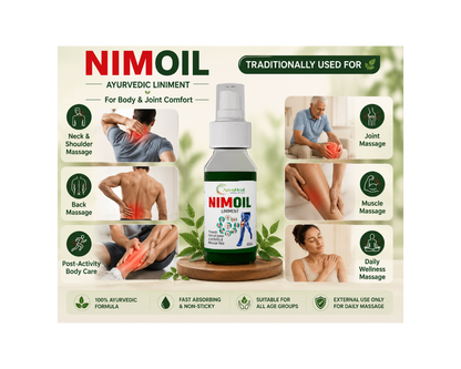 NimOil Ayurvedic Herbal Massage Oil  Body & Joint Comfort  60 ml