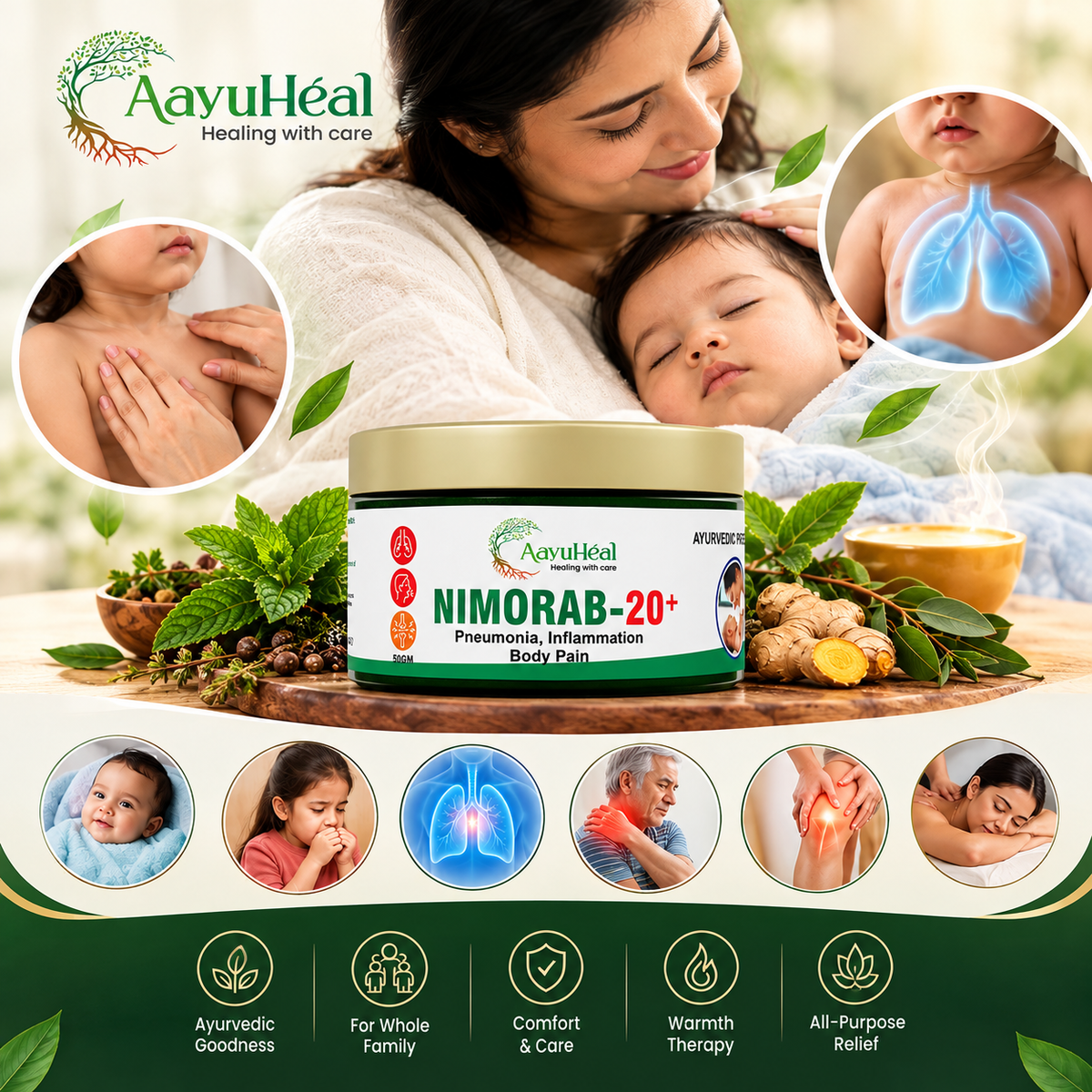Nimorab-20+ Balm Ayurvedic Family Balm for Seasonal & Everyday Comfort