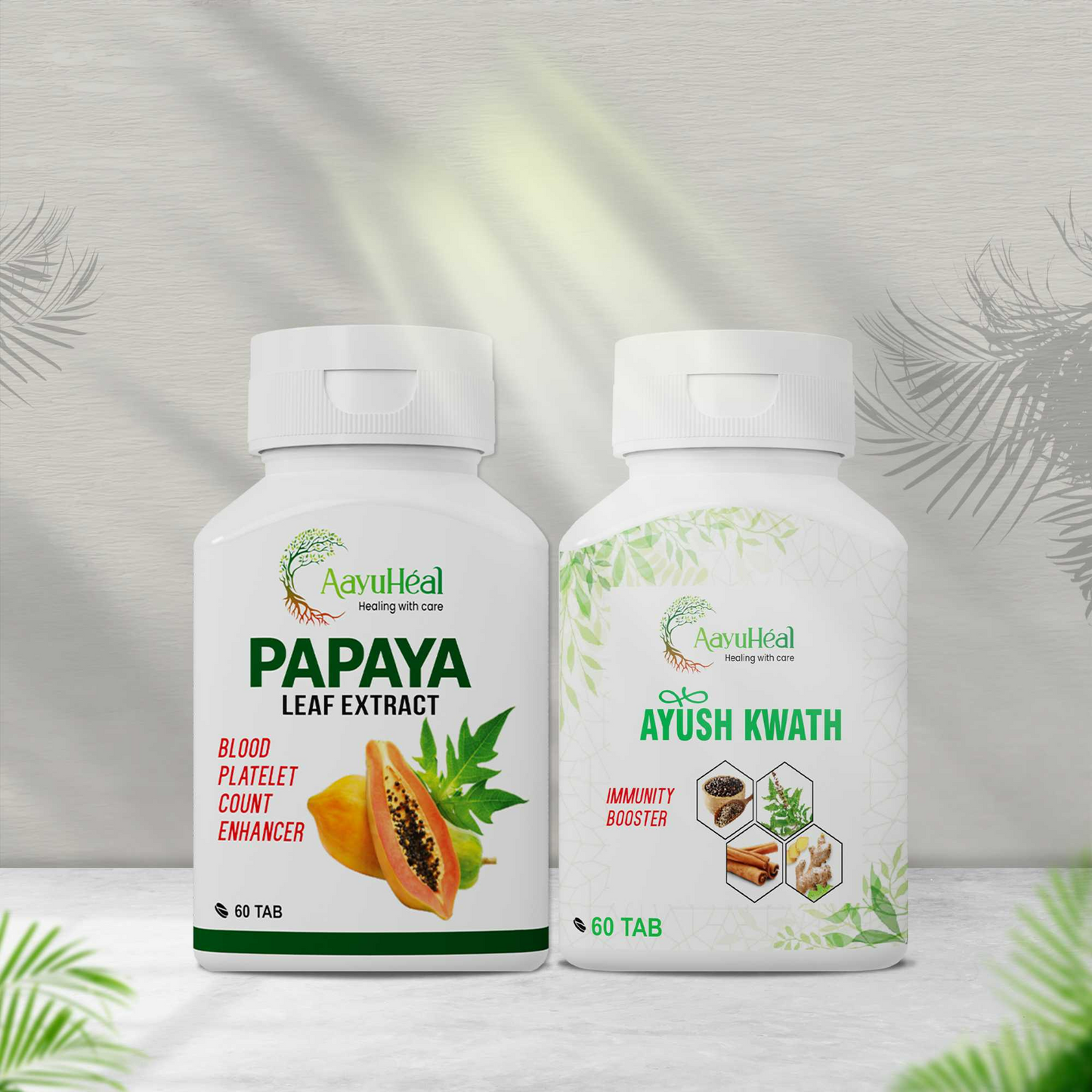 Papaya tab + Ayush Kwath tab