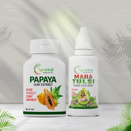 Papaya tab + Tulsi drop