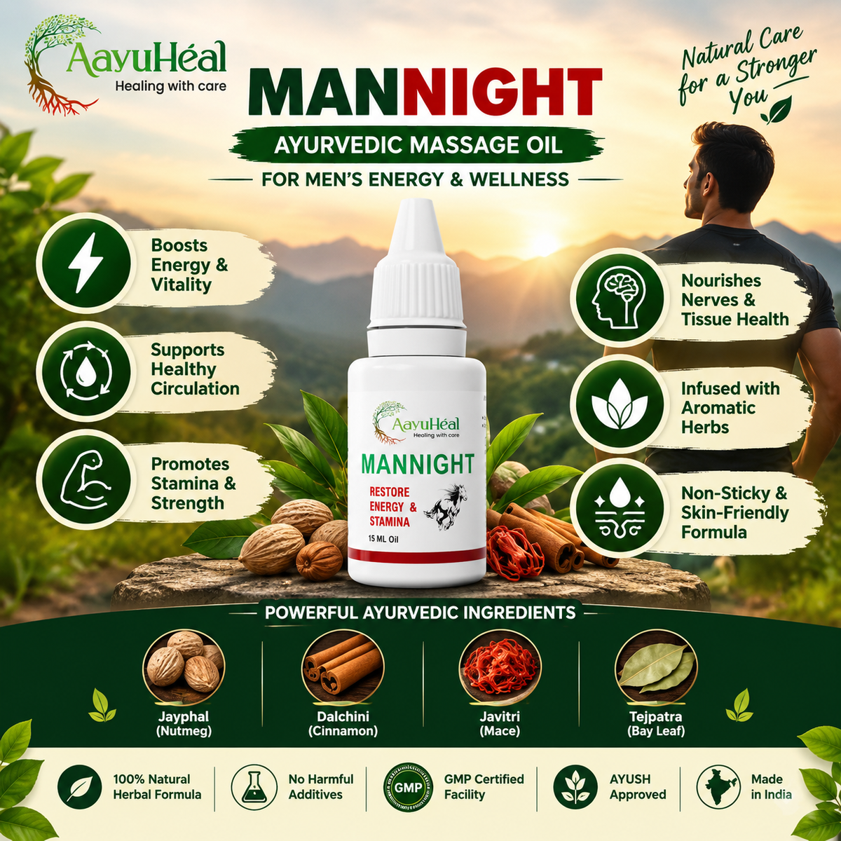 ManNight Oil – Ayurvedic Men's Massage & Wellness Oil