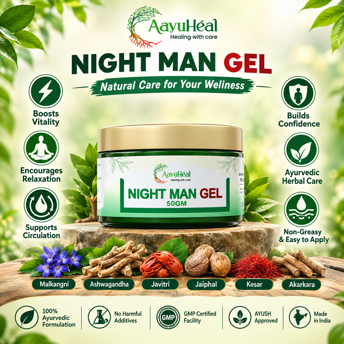 NightMan Gel | Ayurvedic Men's Topical Wellness Gel