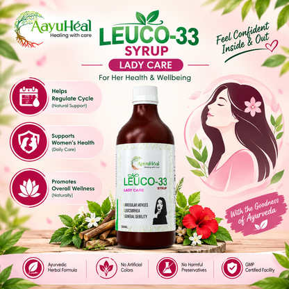 Leuco-33 Syrup Ayurvedic Women's Menstrual & Reproductive Wellness Support