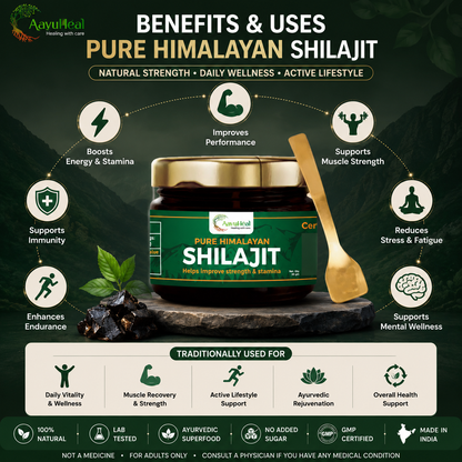Pure Himalayan Shilajit Resin | Ayurvedic Wellness Support for Vitality & Daily Energy | 20g