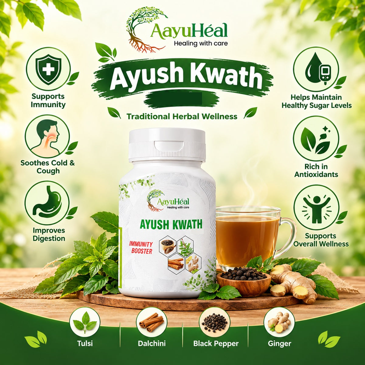 Ayush Kwath Tablets Traditional Ayurvedic Immunity & Seasonal Wellness Support