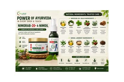 AayuHeal NIMORAB-20+ Balm & NimOil Combo  Ayurvedic Herbal Massage & Body Comfort Kit|| Ingredients