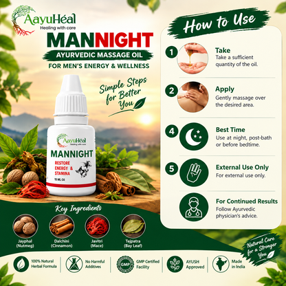 ManNight Oil – Ayurvedic Men's Massage & Wellness Oil