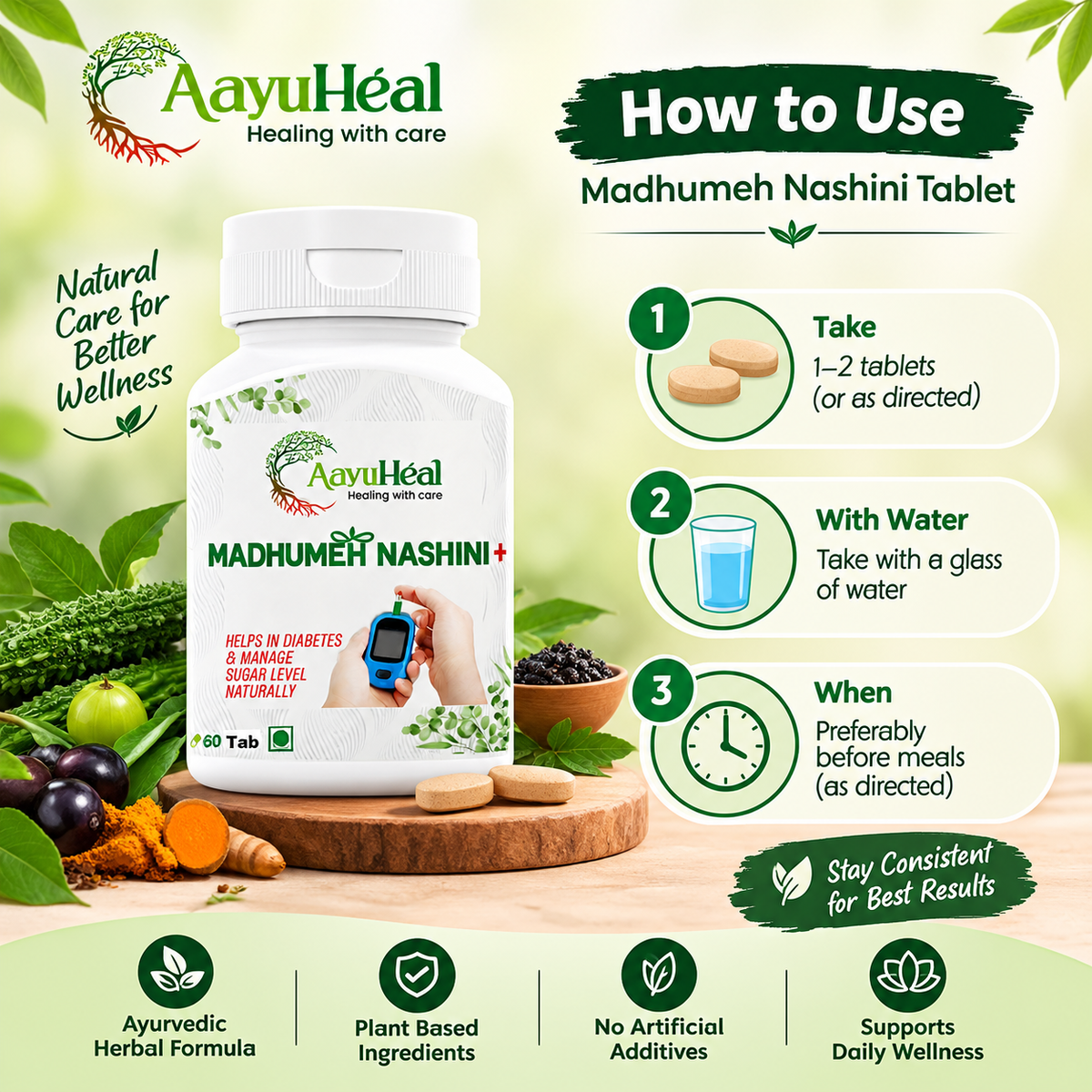 MadhuMeh Nashini Tablets Ayurvedic Support for Metabolic Balance & Daily Wellness