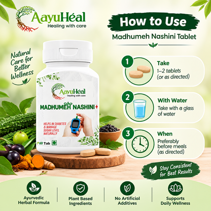 MadhuMeh Nashini Tablets Ayurvedic Support for Metabolic Balance & Daily Wellness