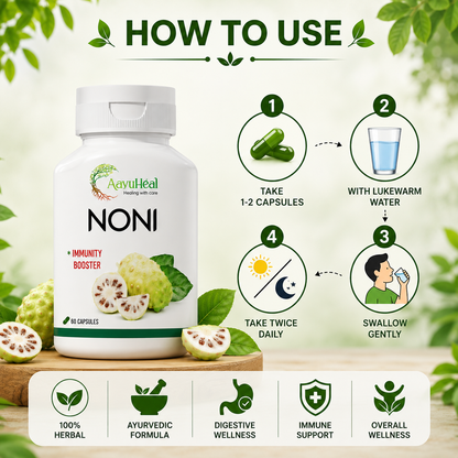 Noni Antioxidant Capsules | Noni Fruit Extract | 60 Veg Capsules