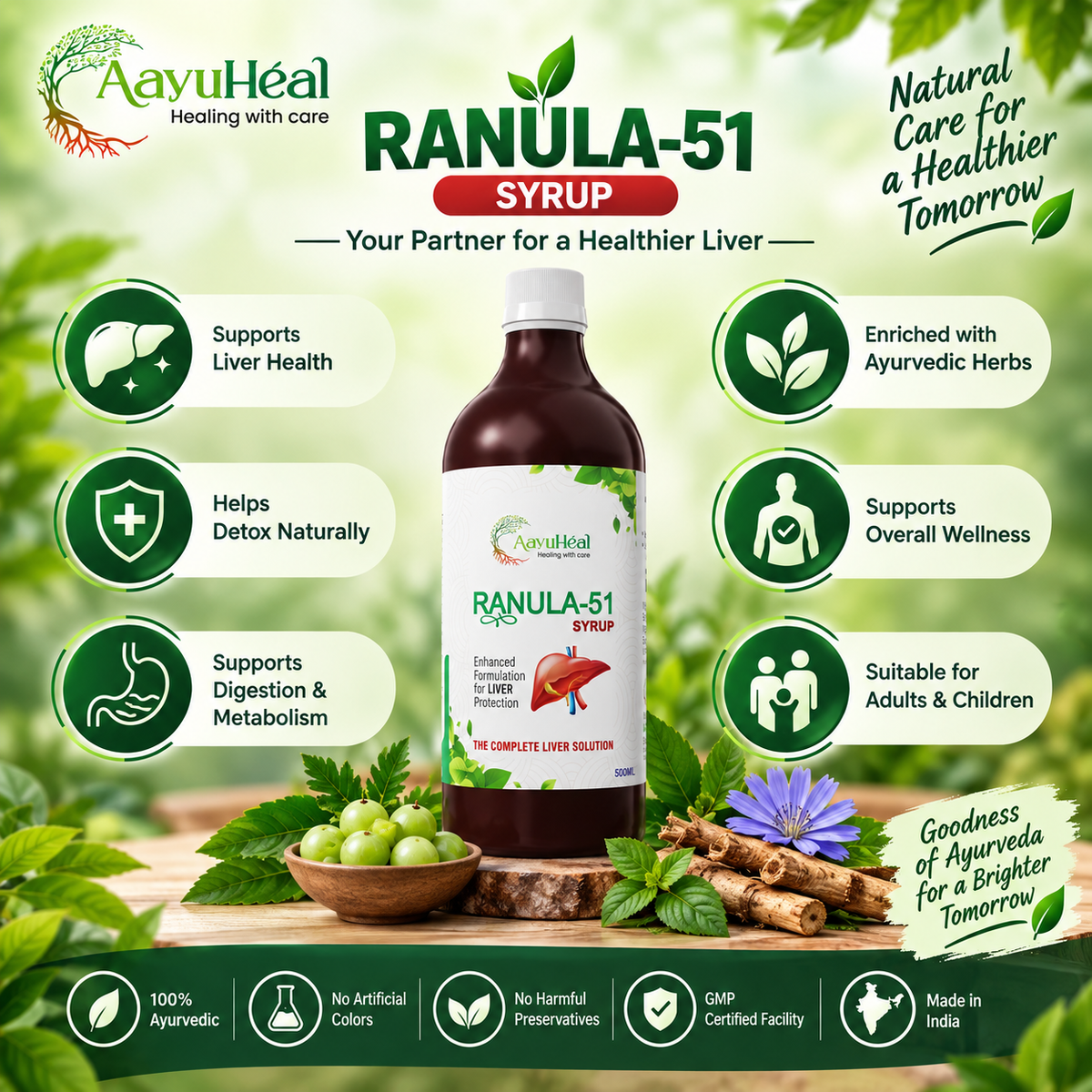 Ranula-51 Syrup Ayurvedic Liver & Digestive Wellness Support Syrup