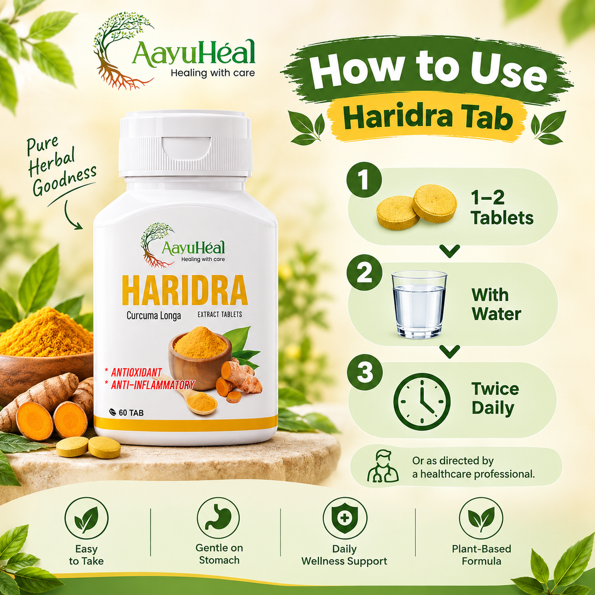 Haridra Extract Tablets | Ayurvedic Skin & Wellness Support