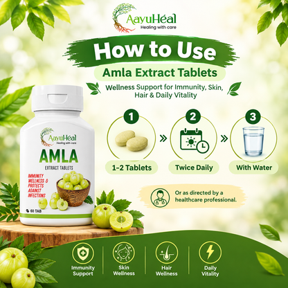 Amla Extract Tablets – Natural Vitamin C for Immunity, Skin & Hair