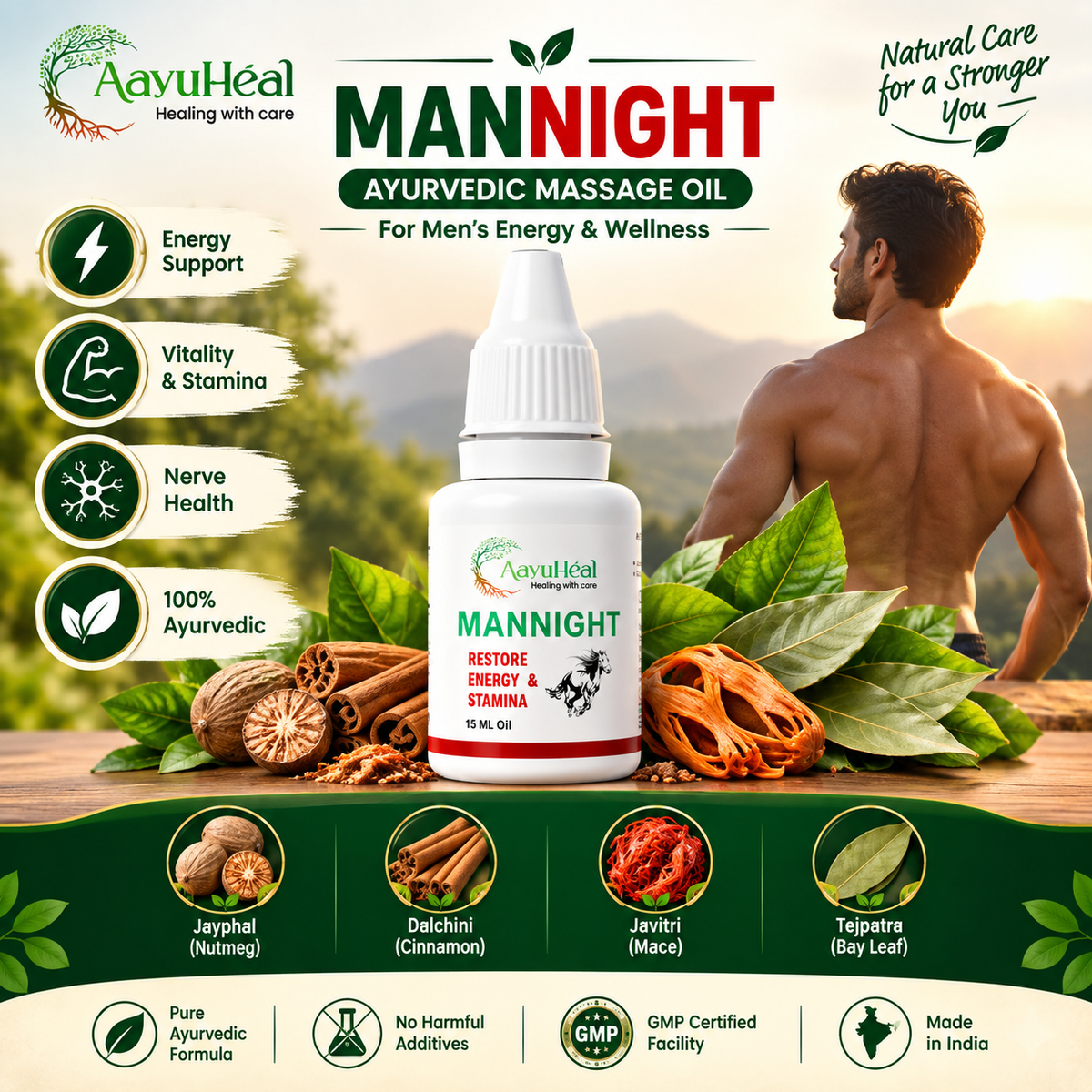 ManNight Oil – Ayurvedic Men's Massage & Wellness Oil