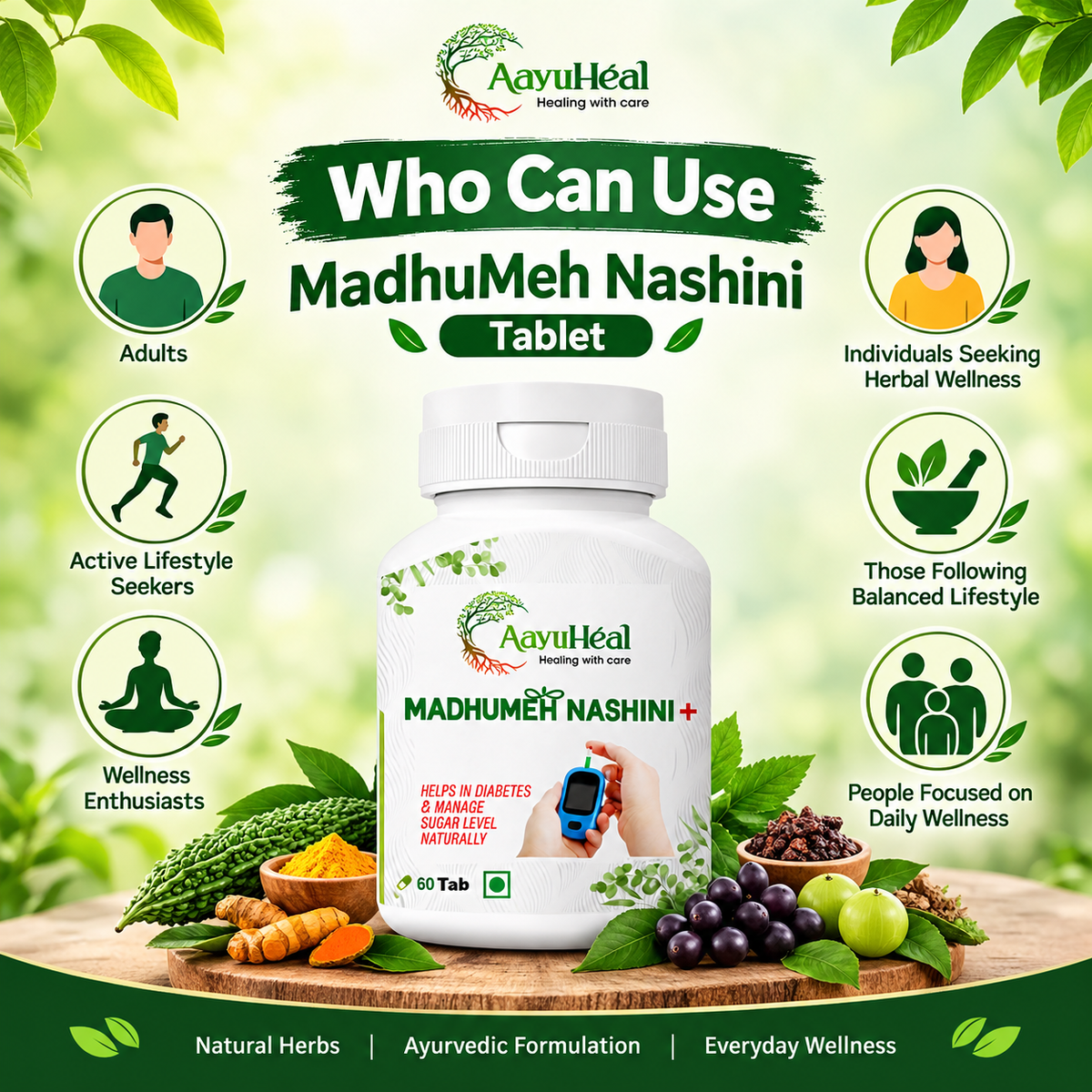 MadhuMeh Nashini Tablets Ayurvedic Support for Metabolic Balance & Daily Wellness