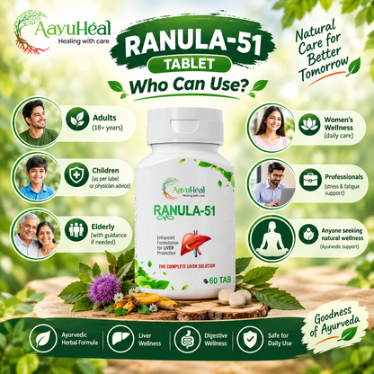 Ranula-51 Ayurvedic Liver & Digestive Wellness Support Tablets