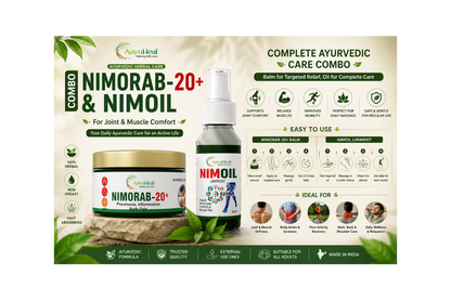 AayuHeal NIMORAB-20+ Balm & NimOil Combo  Ayurvedic Herbal Massage & Body Comfort Kit||ideal for