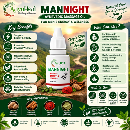 ManNight Oil – Ayurvedic Men's Massage & Wellness Oil