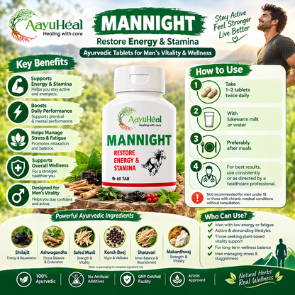 ManNight Tablets – Ayurvedic Men's Vitality & Wellness Support