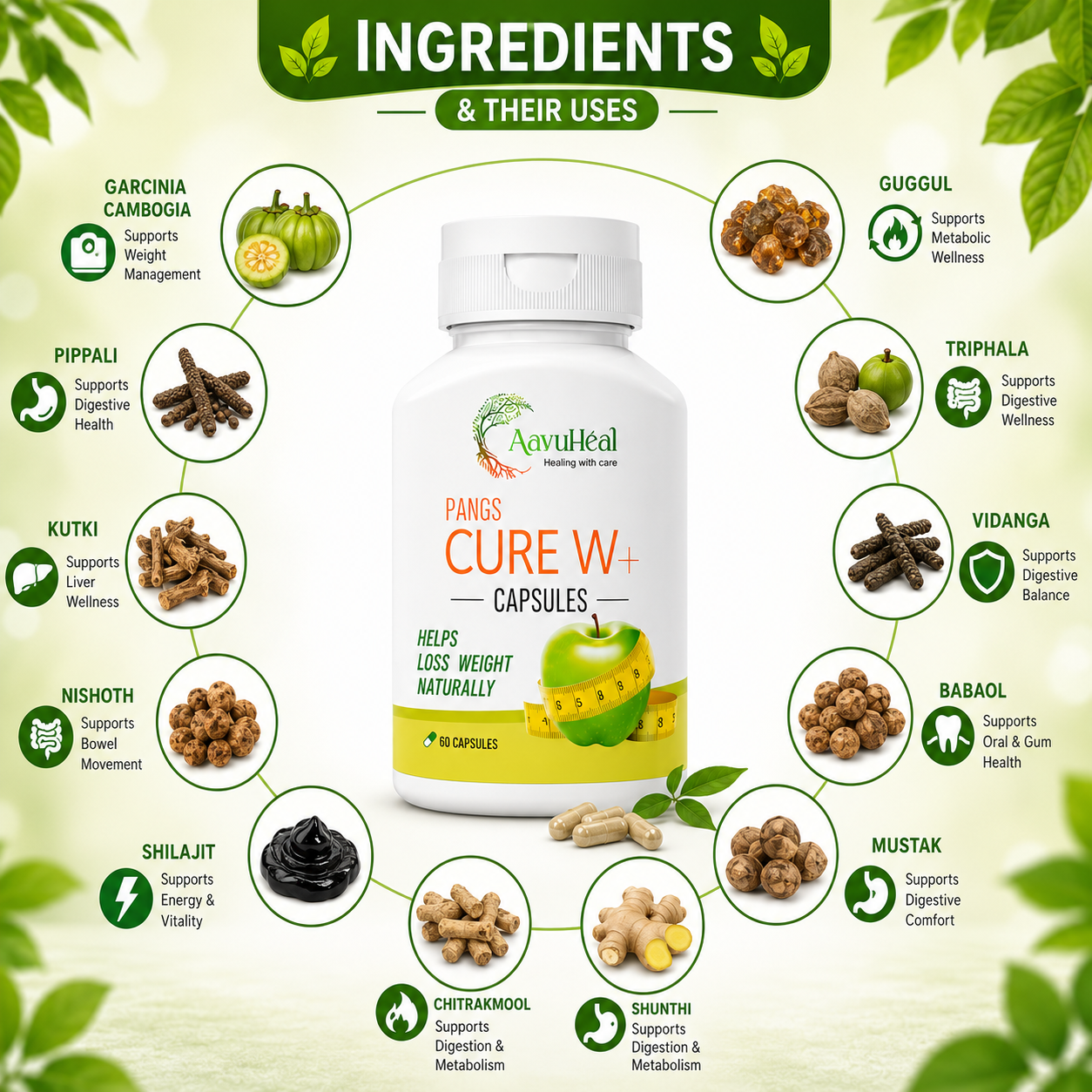 AayuHeal Garcinia Herbal Capsules for Metabolic Wellness and Active Lifestyle Support
AayuHeal Multi-Herbal Wellness Capsules with Garcinia for Digestive and Metabolic Support
AayuHeal Ayurvedic Herbal Capsules with Garcinia and Traditional Herbs for Wellness Support
Garcinia + 13 Herbs Ayurvedic Wellness Capsules for Metabolism and Digestive Wellness
AayuHeal Herbal Capsules for Metabolic Balance, Digestive Wellness and Active Lifestyle
AayuHeal Multi-Herbal Capsules with Garcinia for Healthy Lifestyle and