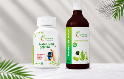 MadhuMeh Nashini Tablets & Panch Ras Combo | Ayurvedic Diabetes Wellness Support