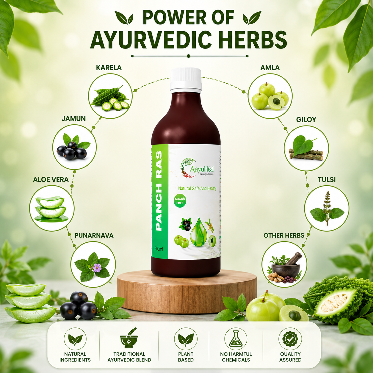 Panch Ras Herbal Wellness Juice | Ayurvedic Support for Haemoglobin Balance, Metabolic Wellness & Daily Vitality