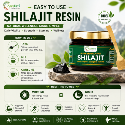 Pure Himalayan Shilajit Resin | Ayurvedic Wellness Support for Vitality & Daily Energy | 20g
